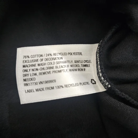 JoyLab Womens Relaxed Fit Sweatshirt Velour Long Sleeve Cropped Black Size S - Picture 8 of 8